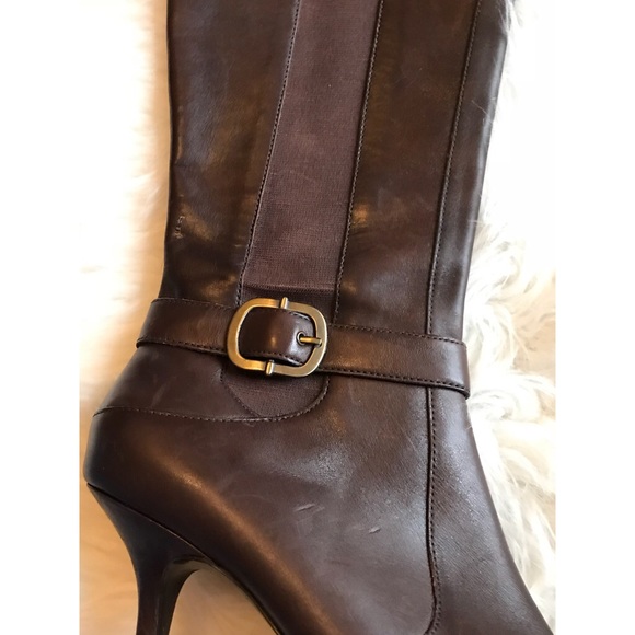 Anne Klein Women’s Size 9.5 Brown Tall Boots FLAW - Picture 4 of 8